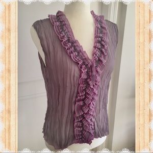 🌸CUTE🌸 Jaipur Top Blouse Ruffle Neck Sleeveless